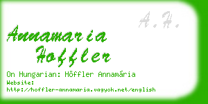 annamaria hoffler business card